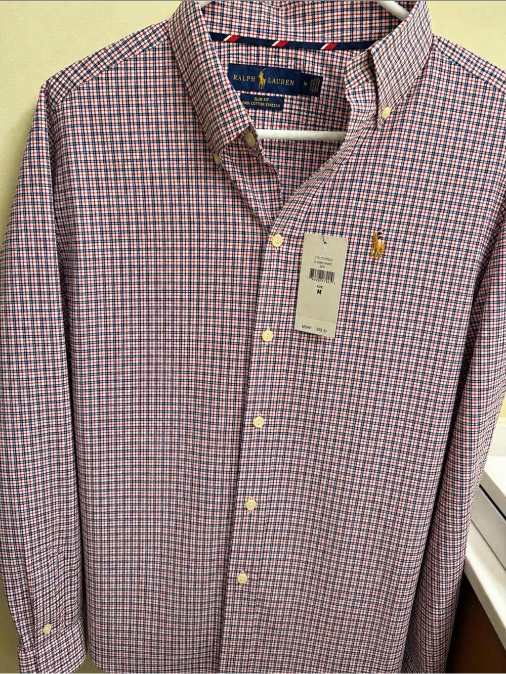 Ralph Lauren medium Red & Blue Micro-Check Button-Down Shirt